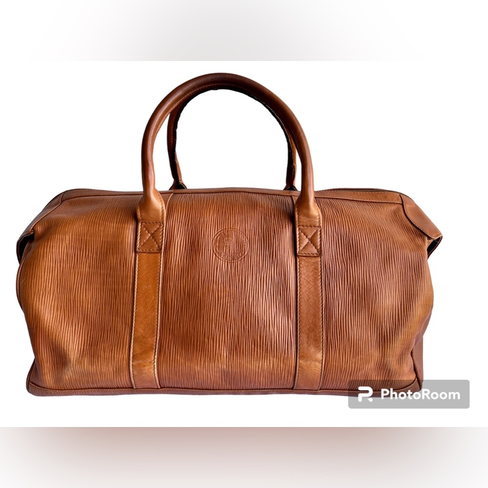 FENDI Vintage Leather Linda Duffle Bag With COA